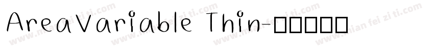 AreaVariable Thin字体转换